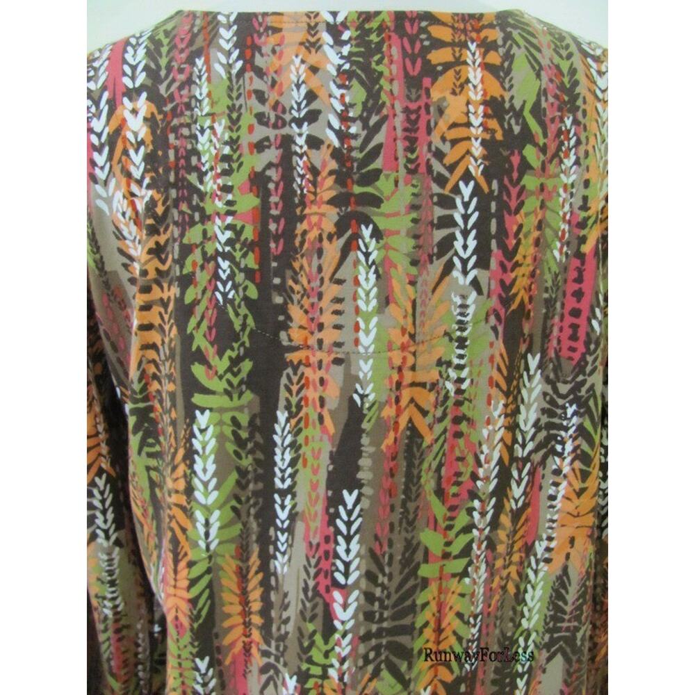 New RUBY RD Womens Large Beads Beaded Global Nomad Sabel Multi Stretch Tee Top - Picture 5 of 6